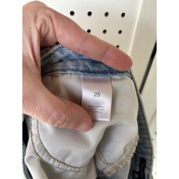 Kendall and Kylie Denim Mini Skirt Jean Front Zip Size 25 Waist Trendy Women's - Picture 5 of 5